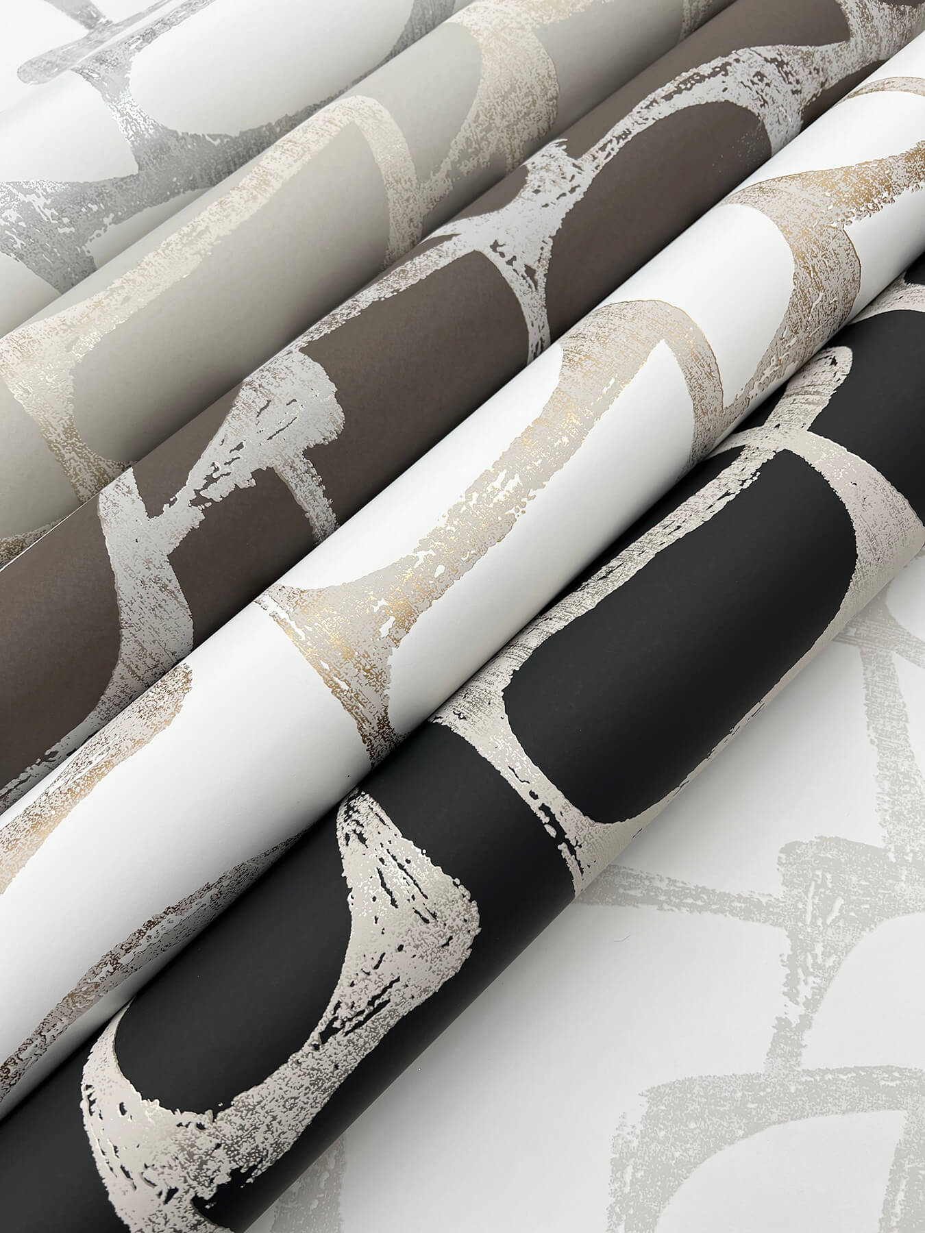 Candice Olson Decadence Craftsman Geometric Wallpaper - White & Gold - Image 5