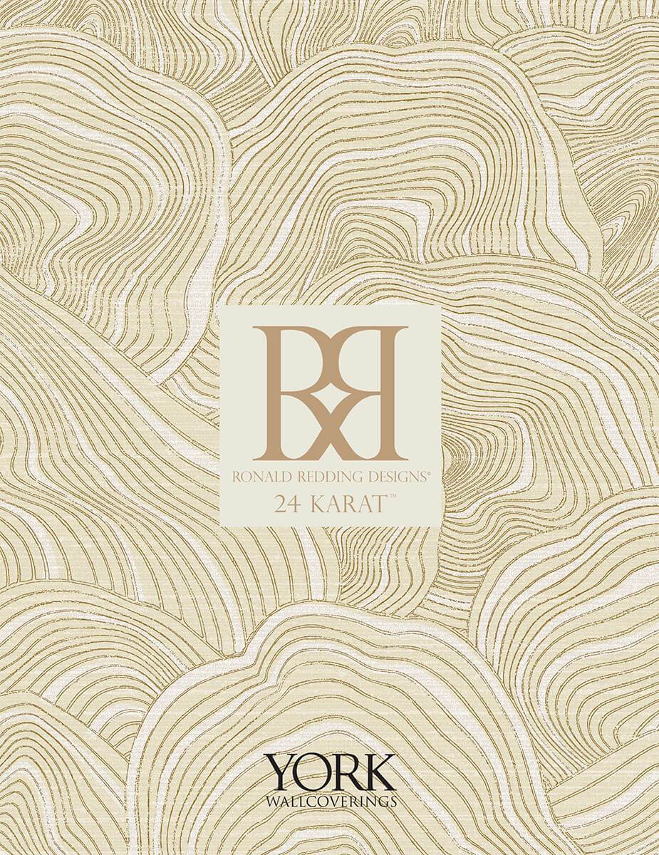 Ronald Redding 24 Karat Horizontal Dry Brush Wallpaper - Black & Gold - Image 4