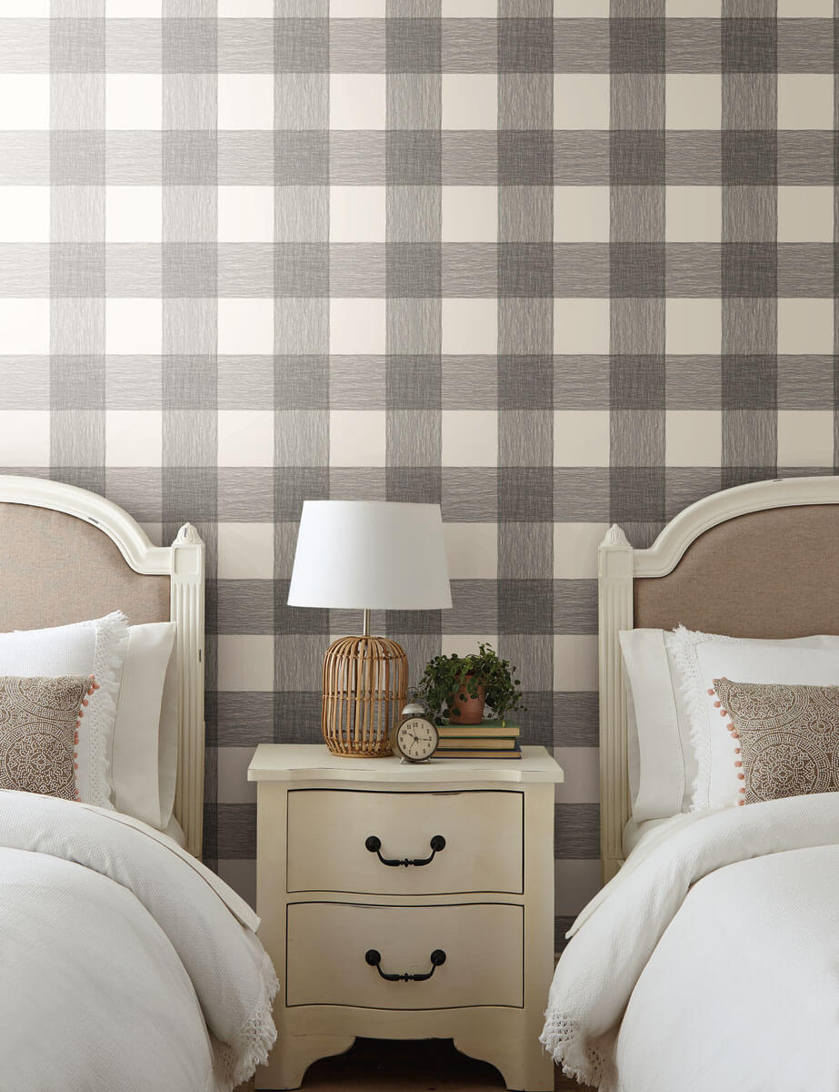 Magnolia Home Common Thread Peel & Stick Wallpaper - Black & White - Image 3