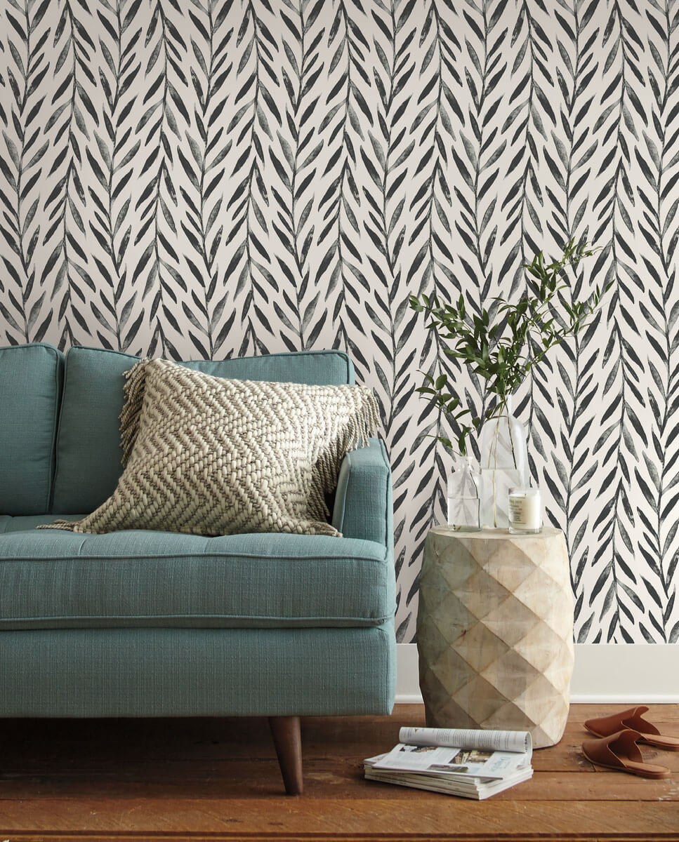 Magnolia Home Willow Peel & Stick Wallpaper - Black - Image 3