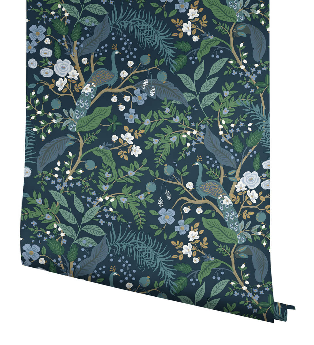 Rifle Paper Co. Peacock Garden Peel & Stick Wallpaper - Navy - Image 4