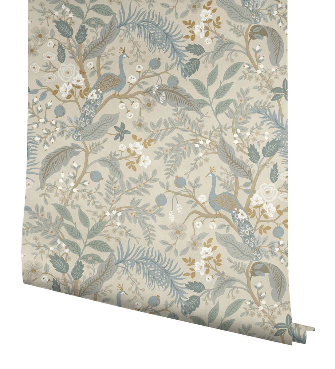 Rifle Paper Co. Peacock Garden Peel & Stick Wallpaper - Linen - Image 4