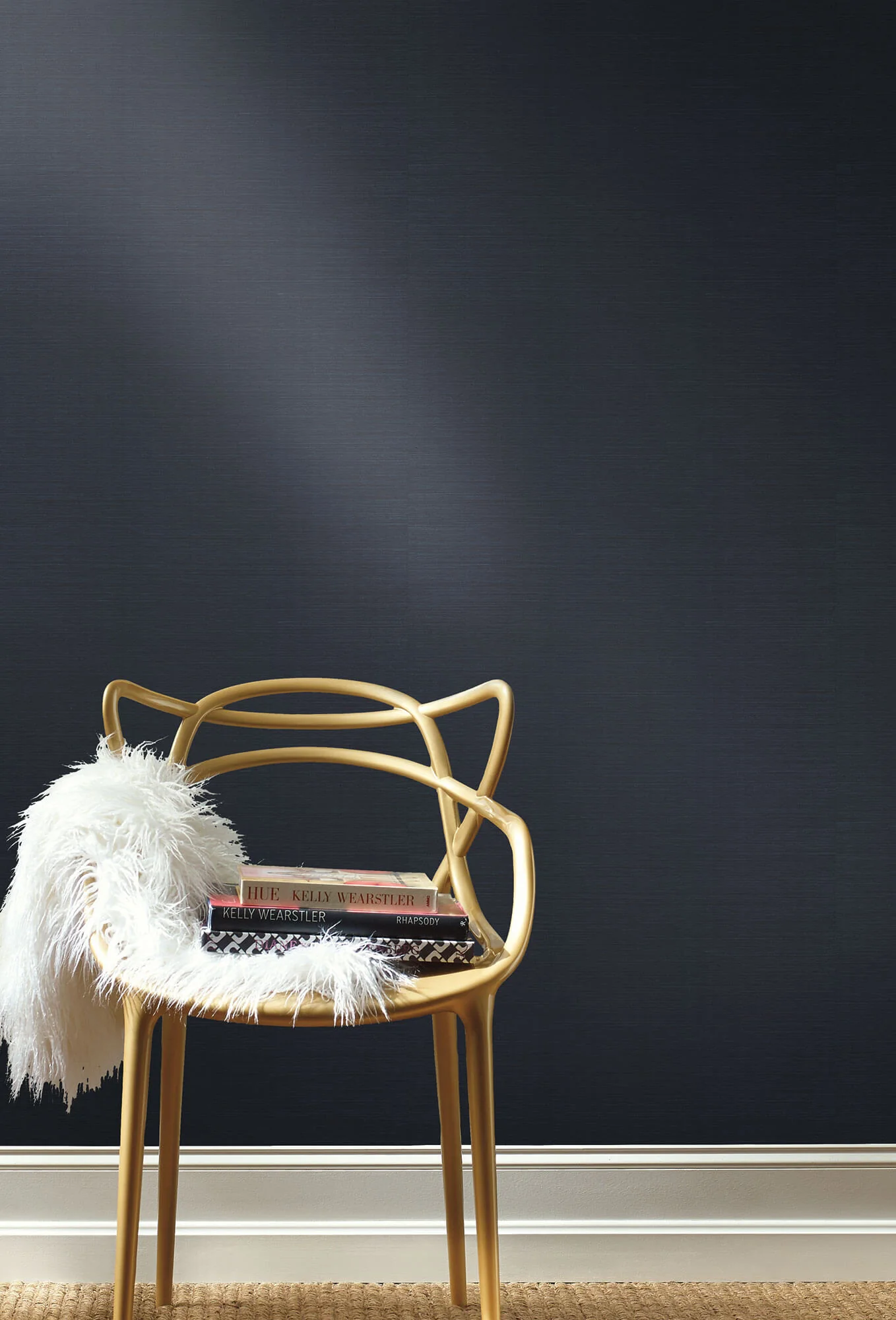 York Grasscloth Resource Library Grasscloth Wallpaper - Dark Blue - Image 3